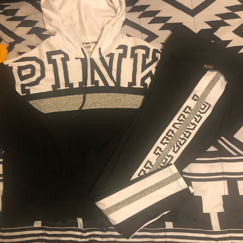 Pink leggings & hoodie